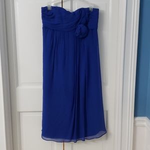 Silk strapless cocktail dress